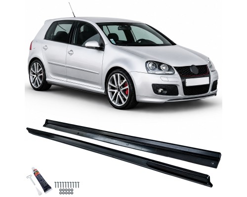 Boční prahové lišty Volkswagen Golf 5 - černé lesklé