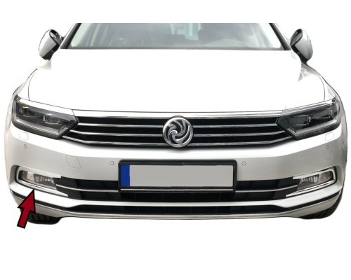 Nerezové rámečky mlhovek Volkswagen Passat B8 (2015-2019)
