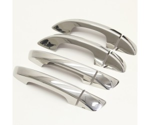 Chromové kryty klik dveří Škoda Superb 2, VW Golf 6 - ABS plast