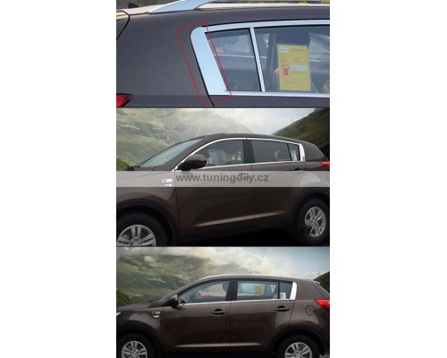 Chromové kryty zadních sloupků Kia Sportage SL