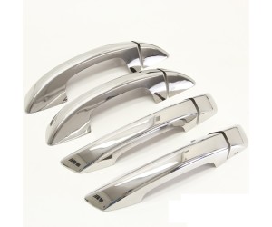 Chromové kryty klik dveří Škoda Superb 2, VW Golf 6 – nerez  