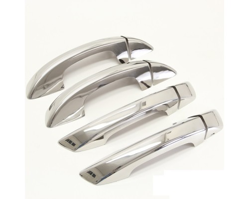 Chromové kryty klik dveří Škoda Superb 2, VW Golf 6 – nerez  