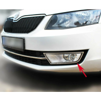 Nerezové rámečky mlhovek Škoda Octavia 3 (2013-2016)