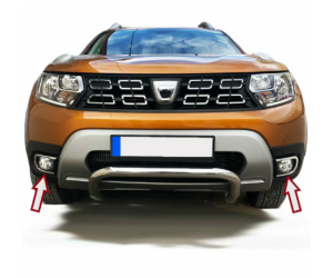 Nerezové rámečky předních mlhovek Dacia Duster 2