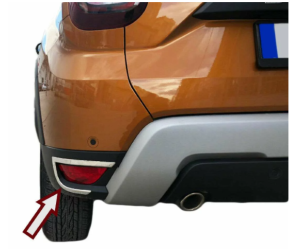 Nerezové rámečky zadních mlhovek Dacia Duster 2