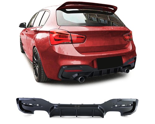 Zadní difuzor BMW 1 F20/F21 (2015-2019) - černý lesklý (duplex)