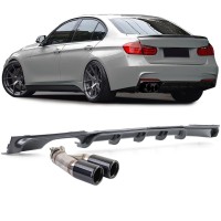 Zadní difuzor BMW 3 F30/F31 (316i/318i/320i) - vzhled carbon (černé koncovky)