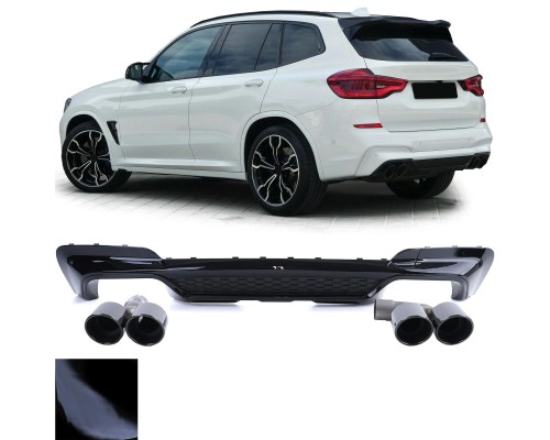 Zadní difuzor BMW X3 G01 (dvojité kulaté koncovky)
