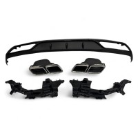 Zadní difuzor Mercedes Benz C (W205/S205) standard - chrom koncovky (63 AMG)