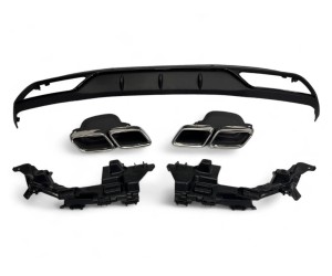 Zadní difuzor Mercedes Benz C (W205/S205) standard - chrom koncovky (63 AMG)