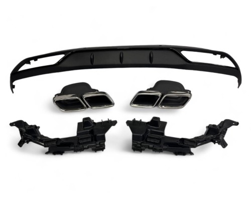 Zadní difuzor Mercedes Benz C (W205/S205) standard - chrom koncovky (63 AMG)