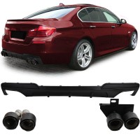 Zadní difuzor BMW 5 F10/F11 - černý matný (carbon koncovky)