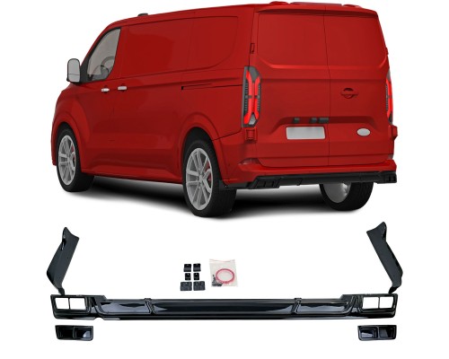Zadní difuzor Ford Transit/Tourneo Custom (2023+) - černý lesklý