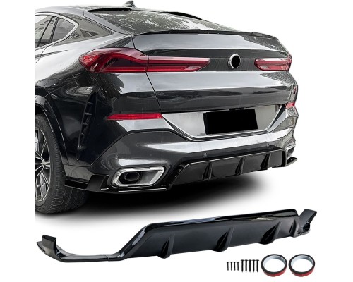 Zadní difuzor BMW X6 G06 - černý lesklý