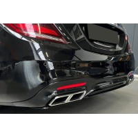 Zadní difuzor Mercedes Benz S W222 (2017-2020) - chromové koncovky (styl S65)