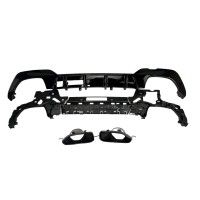 Zadní difuzor BMW 3 G20/G21 (2019-2022) - hranaté koncovky (chrom)