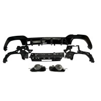 Zadní difuzor BMW 3 G20/G21 (2019-2022) - hranaté koncovky (černé)