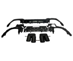 Zadní difuzor BMW 3 G20/G21 (2019-2022) - kulaté koncovky (černé)