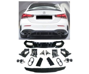 Zadní difuzor Mercedes Benz A V177 sedan - dvojitý výfuk (chrom koncovky)