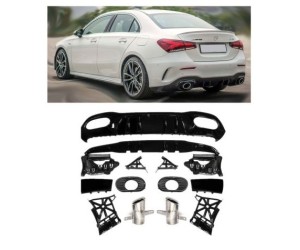 Zadní difuzor Mercedes Benz A V177 sedan - single výfuk (chrom koncovky)