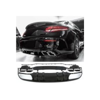 Zadní difuzor Mercedes Benz C (C205/A205) AMG line - hranaté koncovky (chrom)