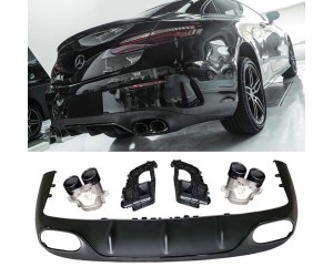 Zadní difuzor Mercedes Benz E C238/A238 (2016-2020) AMG line - černé koncovky