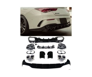 Zadní difuzor Mercedes Benz CLA W118/C118 AMG line (chrom koncovky)