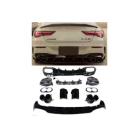 Zadní difuzor Mercedes Benz CLA W118/C118 AMG line (černé koncovky)