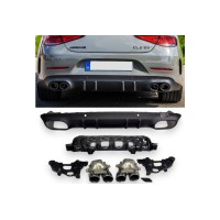 Zadní difuzor Mercedes Benz CLS (C257/X257) 53 AMG vzhled (2x2 výfuky)
