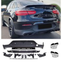 Zadní difuzor Mercedes Benz GLC coupe (C253) - hranaté chrom koncovky