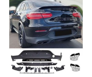 Zadní difuzor Mercedes Benz GLC coupe (C253) - hranaté chrom koncovky