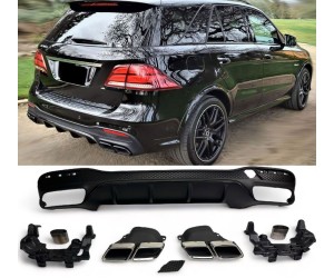 Zadní difuzor Mercedes Benz GLE SUV W166 - chromové koncovky