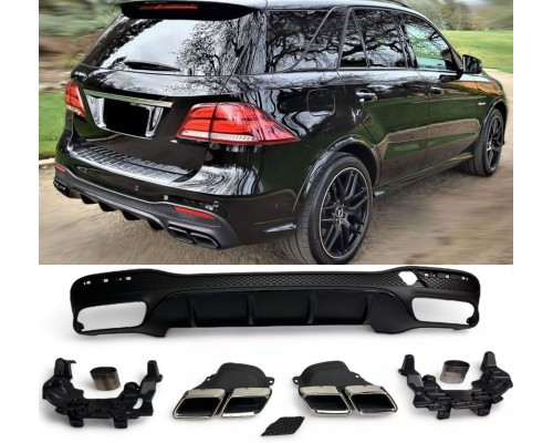 Zadní difuzor Mercedes Benz GLE SUV W166 - chromové koncovky