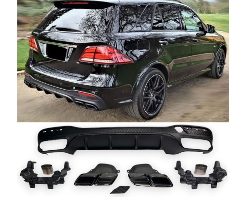 Zadní difuzor Mercedes Benz GLE SUV W166 - černé koncovky