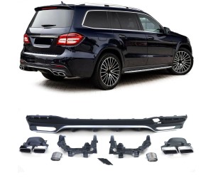 Zadní difuzor Mercedes Benz GLS (X166) - chrom koncovky