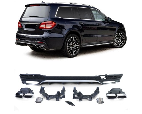 Zadní difuzor Mercedes Benz GLS (X166) - chrom koncovky