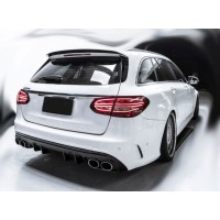 Zadní difuzor Mercedes Benz C (W205/S205) AMG line - chrom koncovky (vzhled C43 AMG)