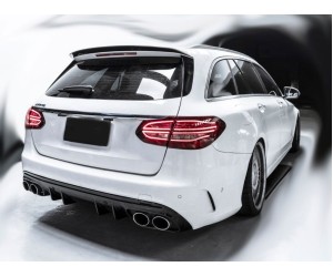 Zadní difuzor Mercedes Benz C (W205/S205) AMG line - chrom koncovky (vzhled C43 AMG)