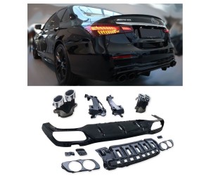 Zadní difuzor Mercedes Benz E W213 (2020+) AMG line - chrom koncovky