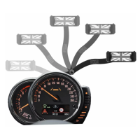 Držák mobilního telefonu Mini F54/F55/F56/F57 - pohyblivý (černobílá vlajka)