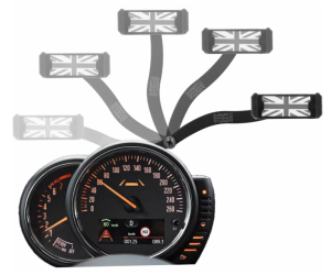 Držák mobilního telefonu Mini F54/F55/F56/F57 - pohyblivý (černobílá vlajka)