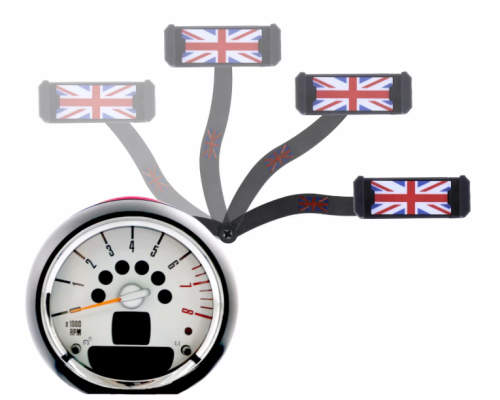 Držák mobilního telefonu Mini R55/R56/R57/R58/R59/R60/R61 - pohyblivý (barevná vlajka)