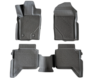 Gumové autokoberce Ford Ranger T9 / VW Amarok (2023+) - vysoký okraj 3D