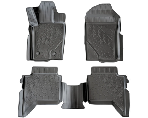 Gumové autokoberce Ford Ranger T9 / VW Amarok (2023+) - vysoký okraj 3D