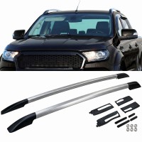 Hagusy, podélníky, nosiče Ford Ranger T6/T7/T8 double cab - stříbrné