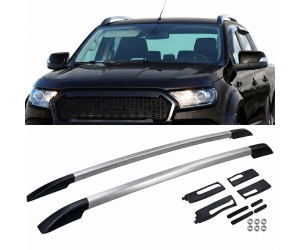 Hagusy, podélníky, nosiče Ford Ranger T6/T7/T8 double cab - stříbrné