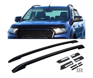 Hagusy, podélníky, nosiče Ford Ranger T6/T7/T8 double cab - černé