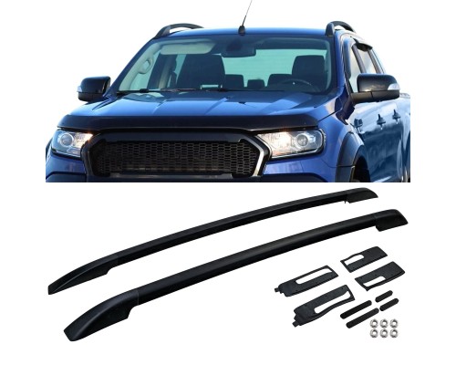 Hagusy, podélníky, nosiče Ford Ranger T6/T7/T8 double cab - černé