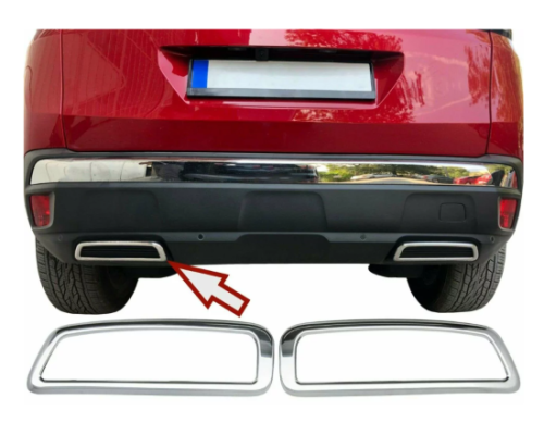 Nerezové koncovky Peugeot 3008 (2016+)