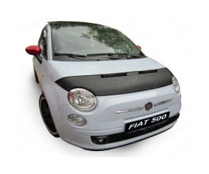 Kožený kryt kapoty Fiat 500 (2007+) - černý
